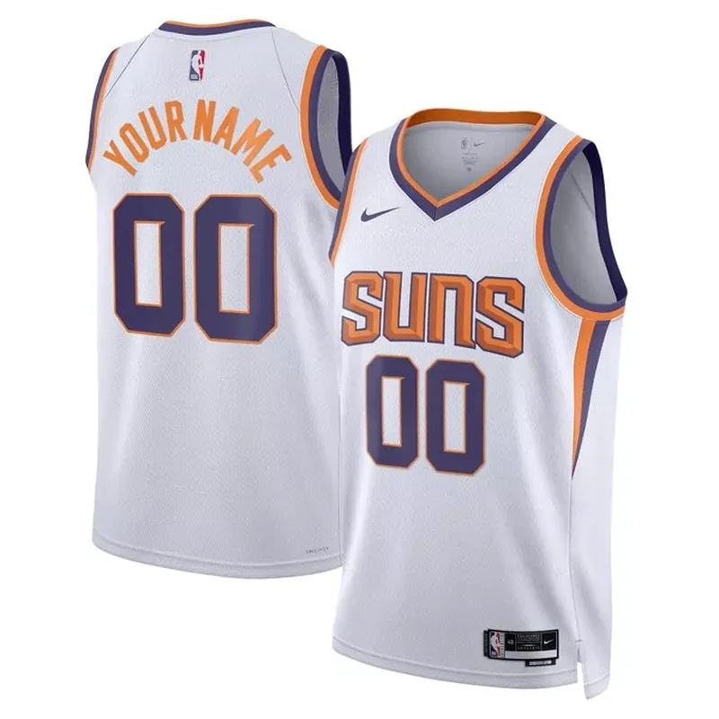 Phoenix Suns Custom Fast Break Jersey White Association Edition - Image 2