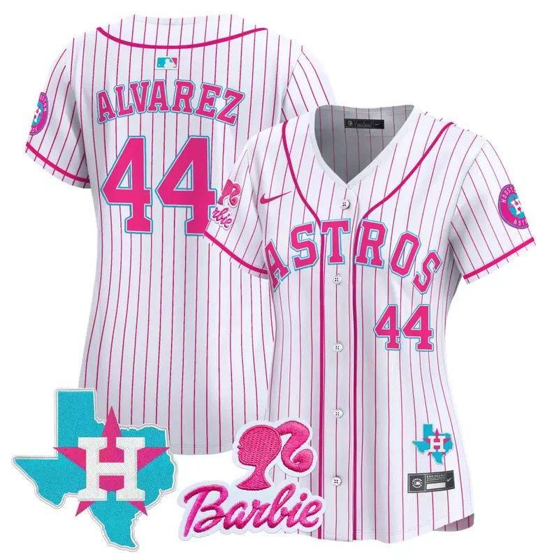 Pink Stripe Alex Bregman Astros Barbie Patch Vapor Premier Limited Jersey All Stitched - Image 3
