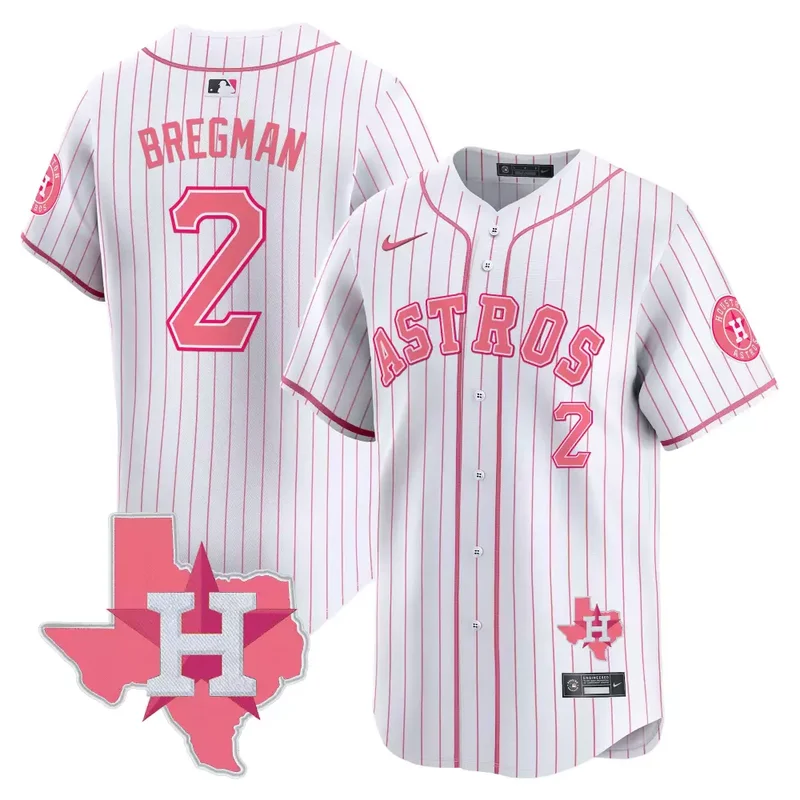 PinStripe CJ Stroud Unisex Astros Bubblegum Pink Vapor Premier Limited Jersey V2 All Stitched - Image 3