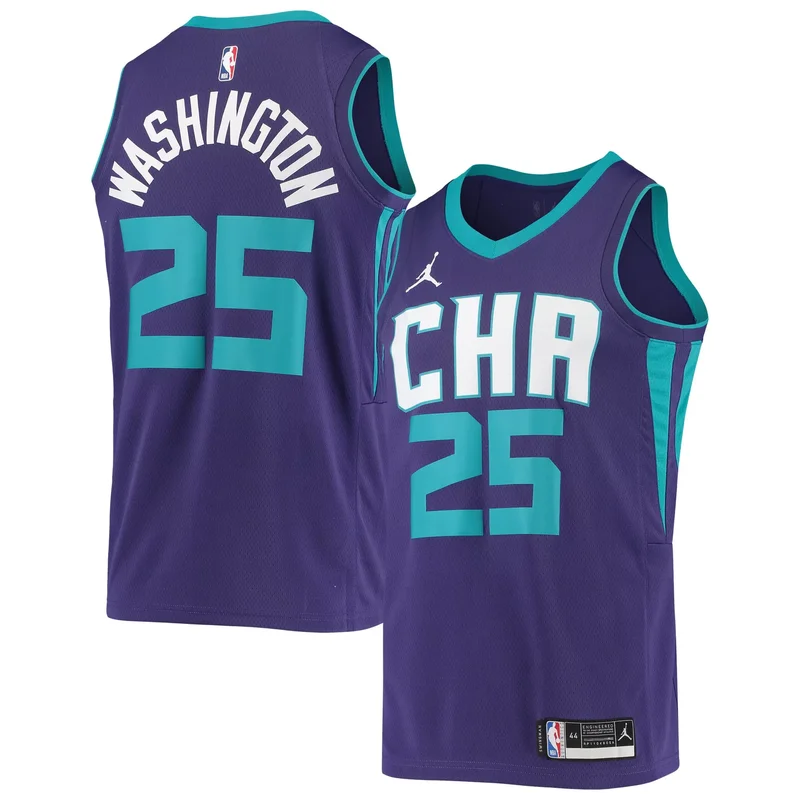 Pj Washington Charlotte Hornets 2019 NBA Draft First Round Pick Fast Break Jersey Teal Icon 2019 - Image 2