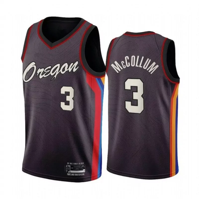 Portland Trail Blazers Damian Lillard #0 NBA Golden Black Jersey - Image 2