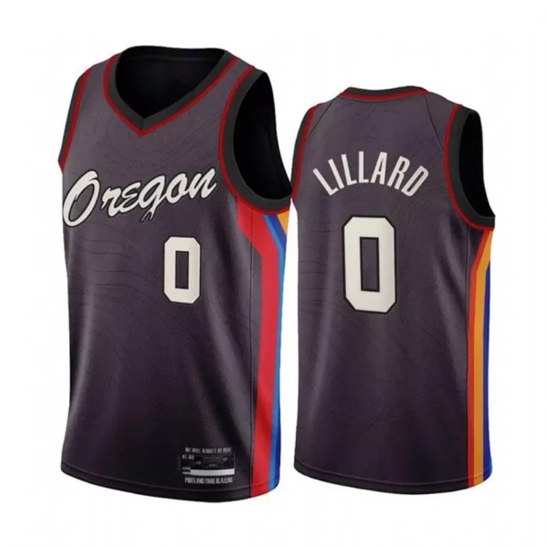 Portland Trail Blazers Damian Lillard #0 2020 NBA Dark Purple Jersey