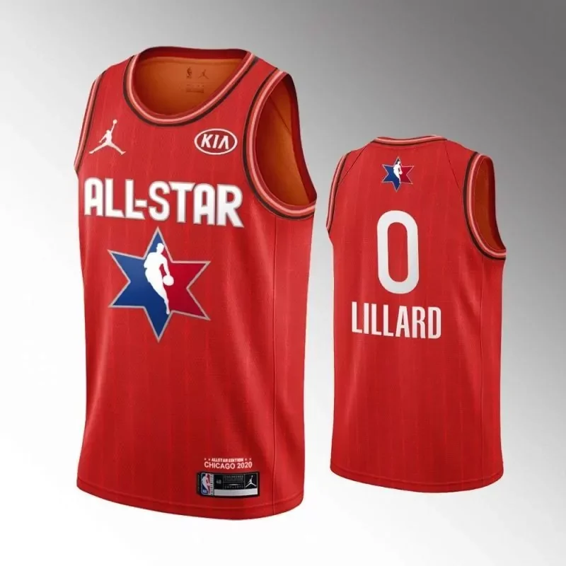 Portland Trail Blazers Damian Lillard #0 NBA 2020 New Arrival Red Jersey