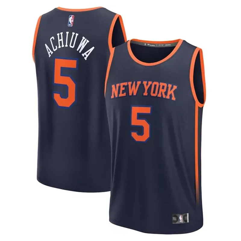 RJ Barrett New York Knicks Unisex 2023/24 Jersey Blue City Edition - Image 5