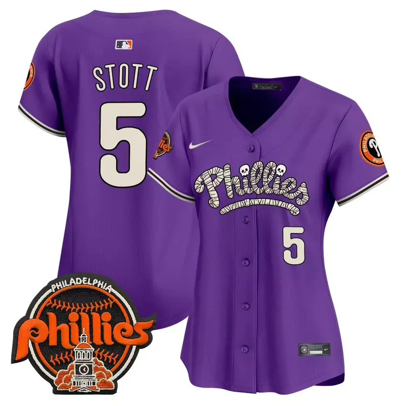 Purple Bryce Harper Phillies Halloween Vapor Premier Limited Jersey All Stitched - Image 4