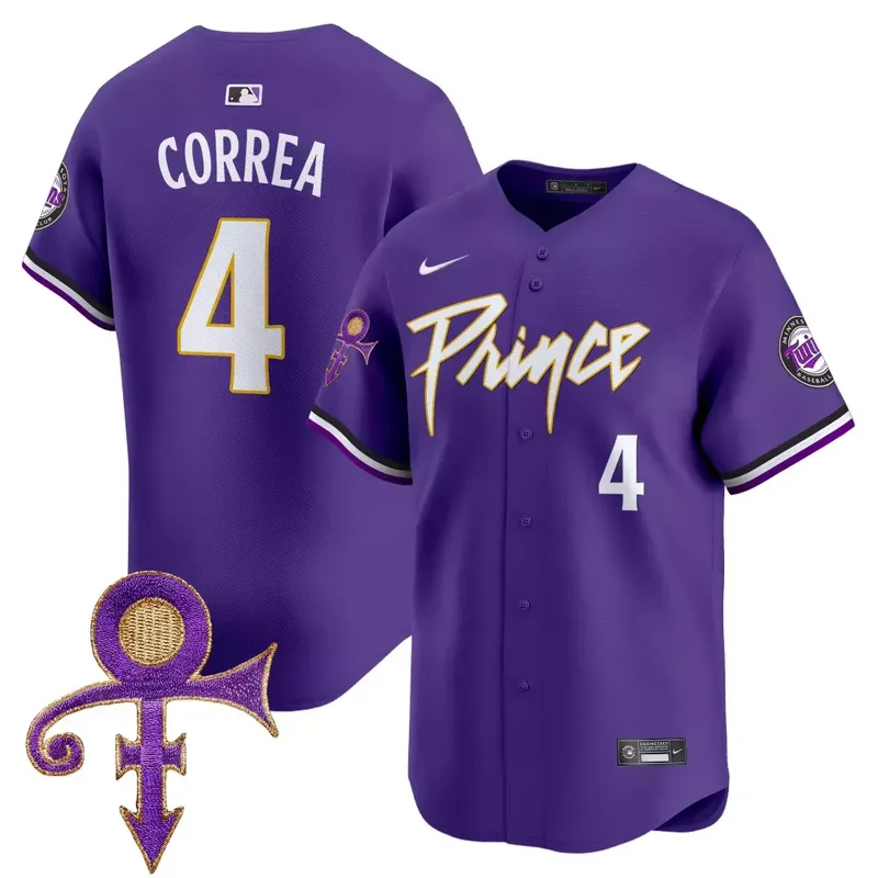 Purple Carlos Correa Minnesota Twins Prince Patch Vapor Premier Limited Jersey All Stitched