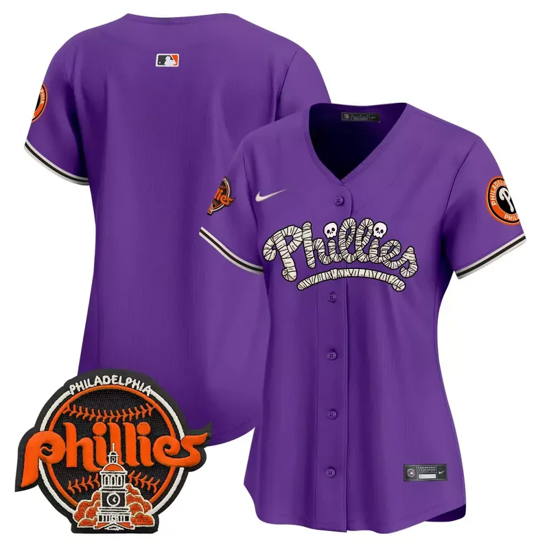Purple Jason Kelce Phillies Halloween Vapor Premier Limited Jersey All Stitched - Image 4