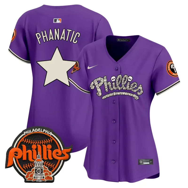 Purple Jason Kelce Phillies Halloween Vapor Premier Limited Jersey All Stitched - Image 3