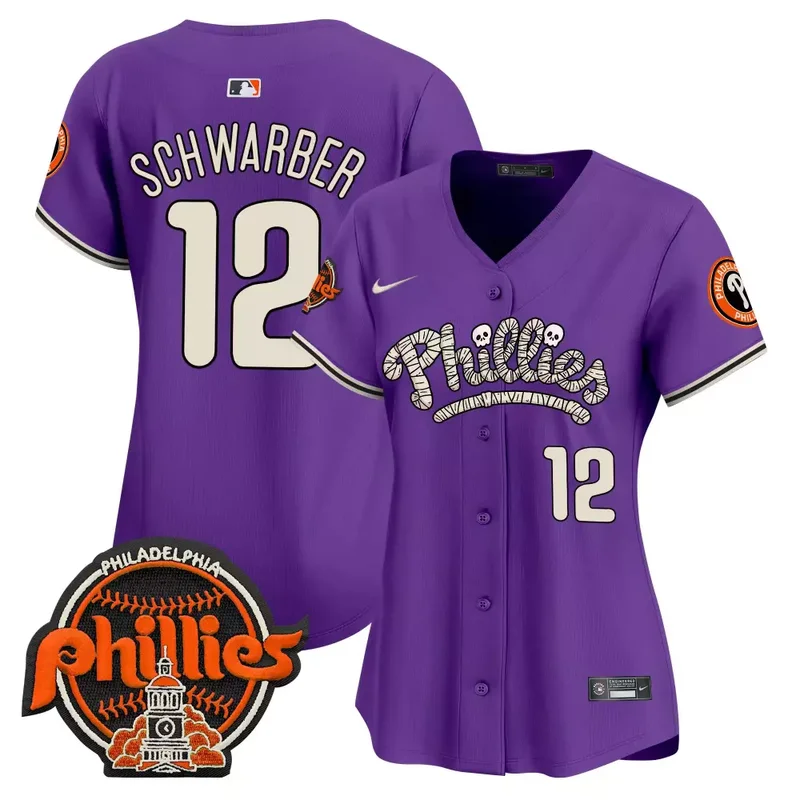 Purple Jason Kelce Phillies Halloween Vapor Premier Limited Jersey All Stitched - Image 2