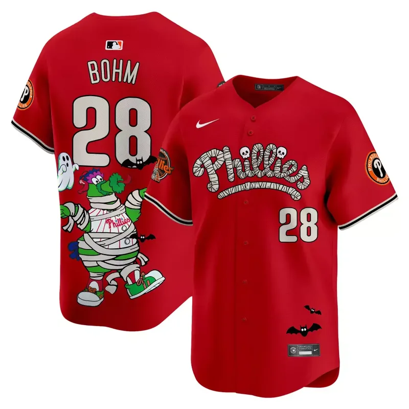 Purple Kyle Schwarber Unisex Phillies Phanatic Halloween Vapor Jersey Printed - Image 5