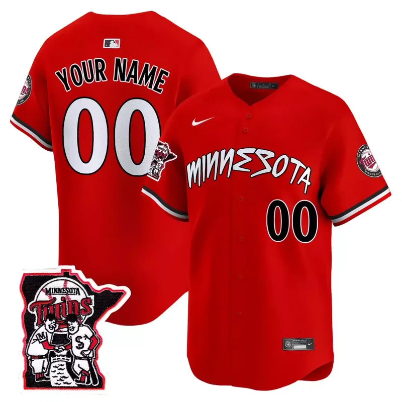 Purple Minnesota Twins Shaking Hands Patch Vapor Premier Limited Custom Jersey All Stitched - Image 2