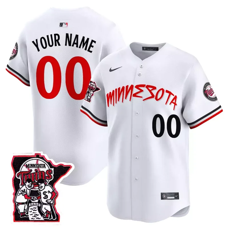 Purple Minnesota Twins Shaking Hands Patch Vapor Premier Limited Custom Jersey All Stitched - Image 3