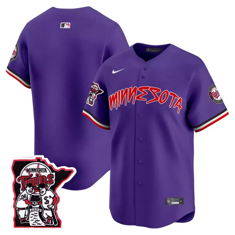 Purple Ryan Jeffers Minnesota Twins Shaking Hands Patch Vapor Premier Limited Jersey All Stitched - Image 5