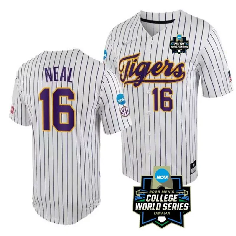 Purple Weylin Guidry LSU Tigers College Baseball World Series Jersey All Stitched - Image 4