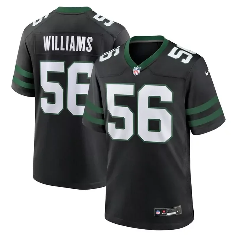 Breece Hall New York Jets Alternate Vapor Fuse Jersey Legacy Black - Image 4
