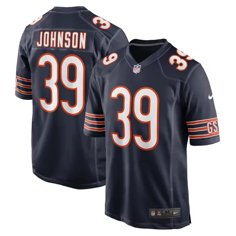 Trenton Gill Chicago Bears Game Player Jersey Navy - Image 5
