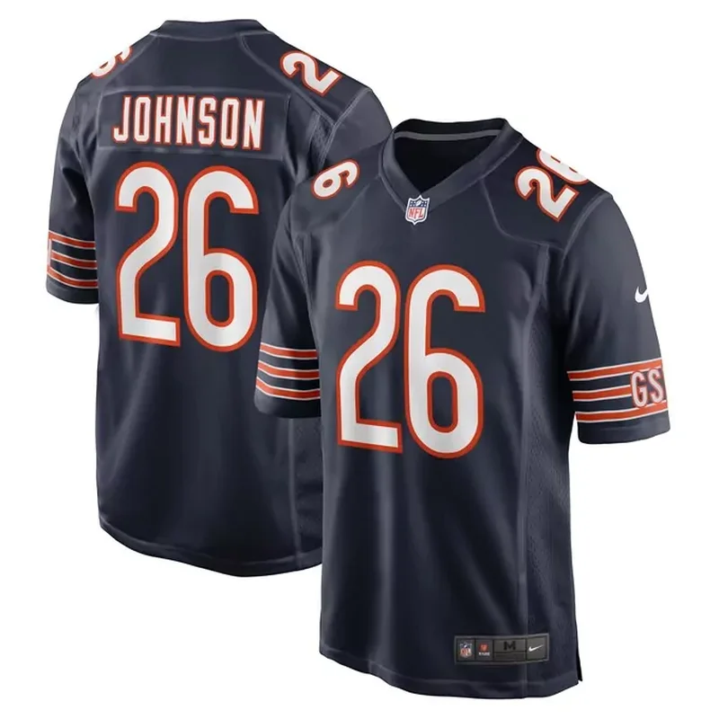Trent Taylor Chicago Bears Team Game Jersey Navy - Image 5