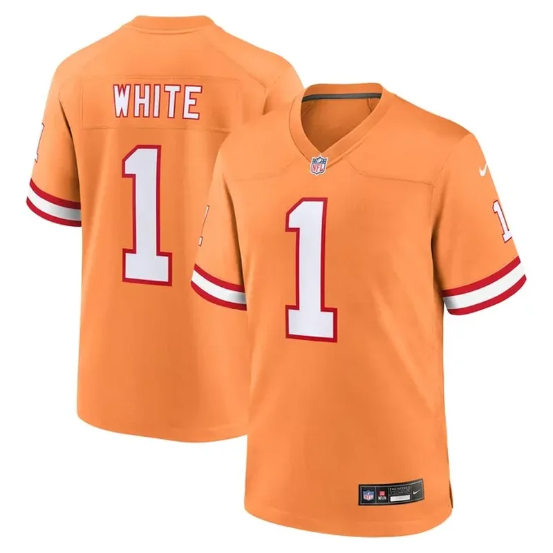 Rachaad White Tampa Bay Buccaneers Throwback Game Jersey Orange