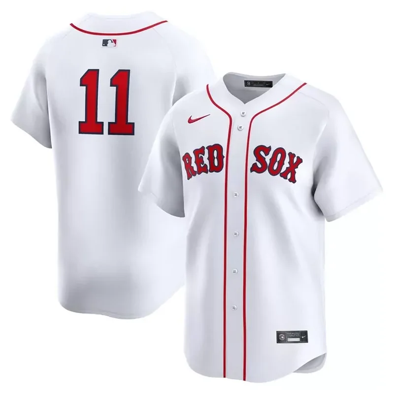 Boston Red Sox Home Custom Jersey White - Image 4