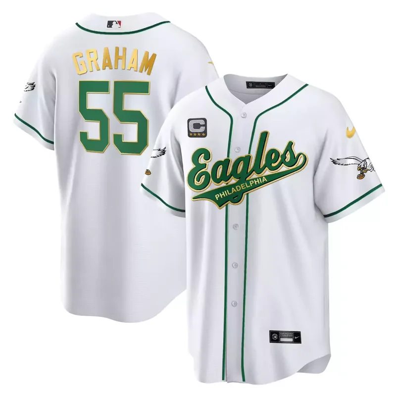 Randall Cunningham Black Limited EAGLES KELLY GREEN BASEBALL JERSEY ALL STITCHED - Image 5