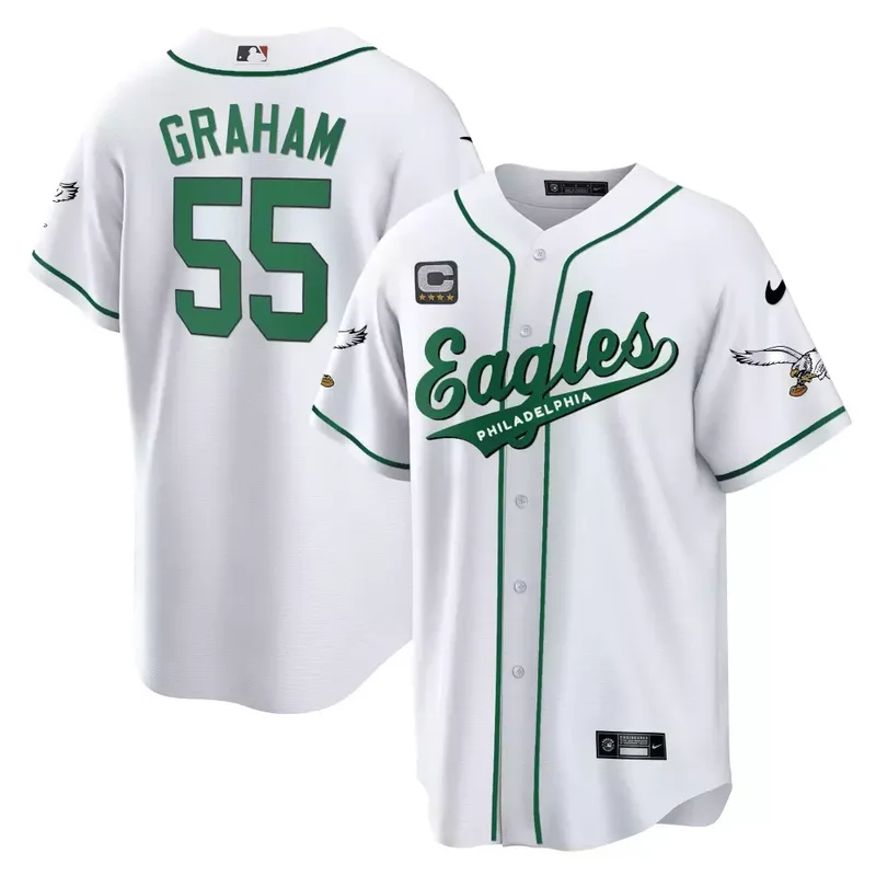 Randall Cunningham Black Limited EAGLES KELLY GREEN BASEBALL JERSEY ALL STITCHED - Image 2