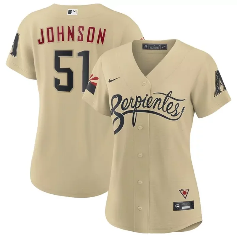 Randy Johnson Arizona Diamondbacks Womens City Connect Player Jersey Sand