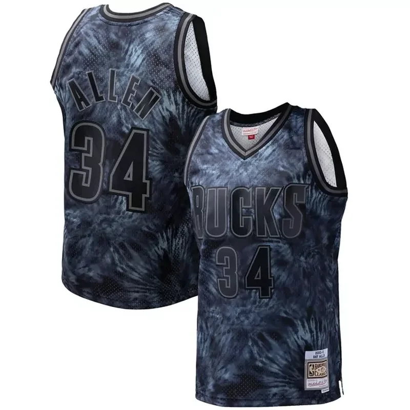 Ray Allen Milwaukee Bucks Classics 1996/97 Tie-Dye Jersey Black