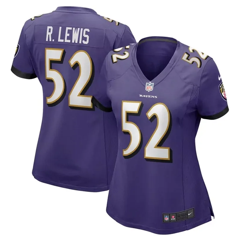 Ray Lewis Baltimore Ravens Womens Game Jersey Purple