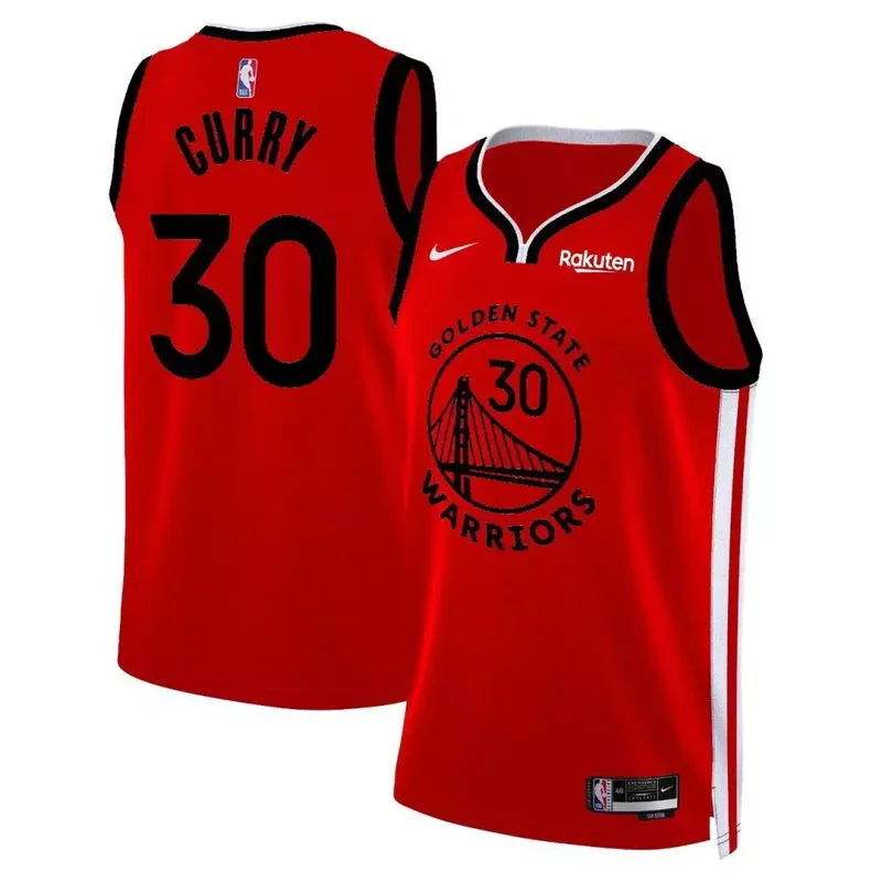 Red Black Abarca s Design Stephen Curry Golden State Warriors Jersey All Stitched
