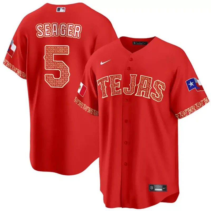 Red Jacob Degrom Texas Rangers Mexican Cool Base Jersey All Stitched - Image 3