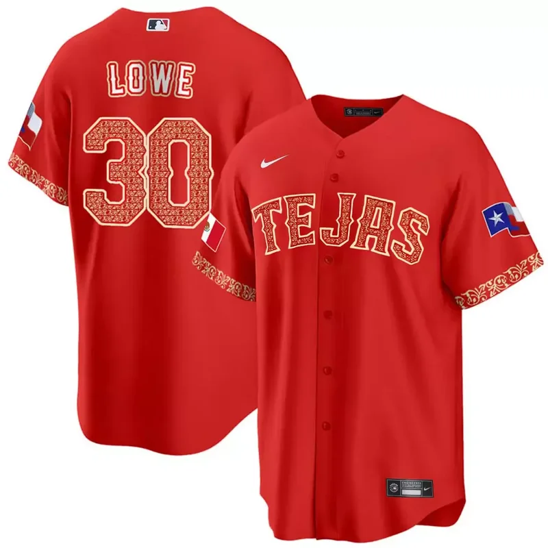 Red Jacob Degrom Texas Rangers Mexican Cool Base Jersey All Stitched - Image 5