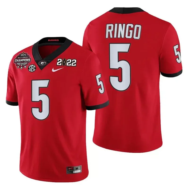 Red Jalen Carter Georgia Bulldogs CFP National Champions Jersey All Stitched - Image 2