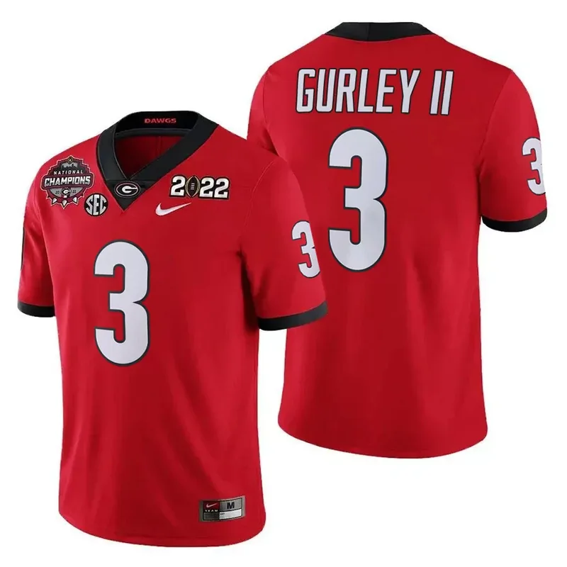 Red Jalen Carter Georgia Bulldogs CFP National Champions Jersey All Stitched - Image 4