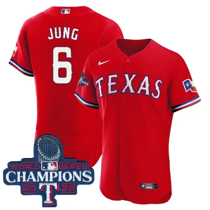 Red Josh Jung Texas Rangers World Series Champions Red Jersey