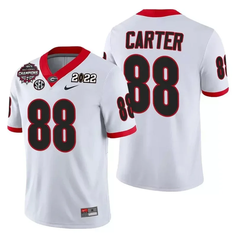 Red Nick Chubb Georgia Bulldogs CFP National Champions Jersey All Stitched - Image 4