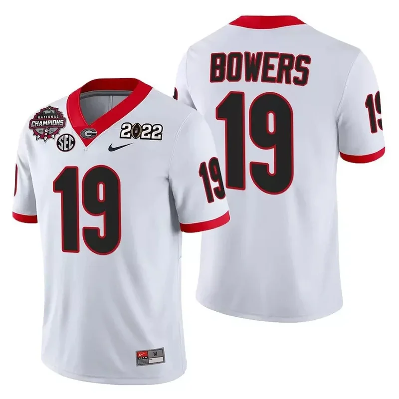 Red Nick Chubb Georgia Bulldogs CFP National Champions Jersey All Stitched - Image 2