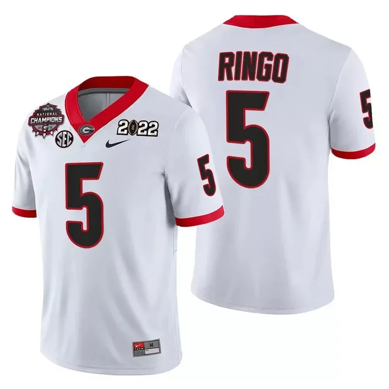Red Nick Chubb Georgia Bulldogs CFP National Champions Jersey All Stitched - Image 5