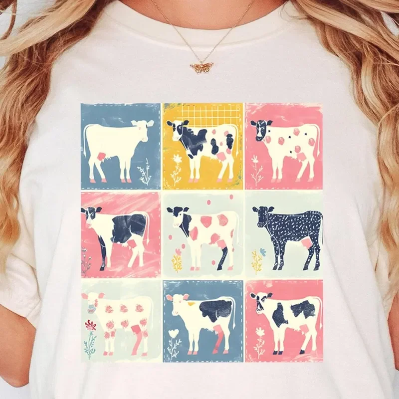 Retro Boho Cow Farm Floral Lover Animal Bull T-Shirt Hoodie Sweater Western Wear Farmer