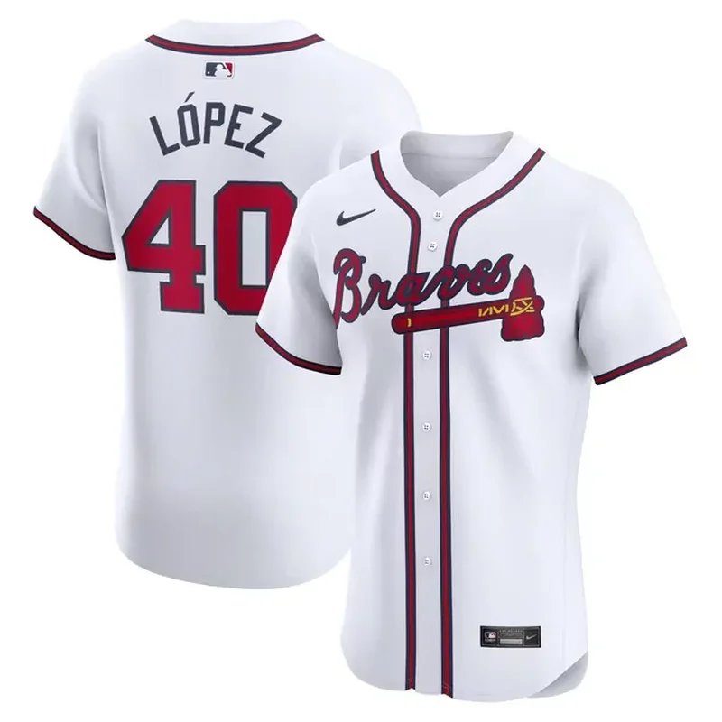 AJ Smith-Shawver Atlanta Braves Home Player Jersey – White - Image 2