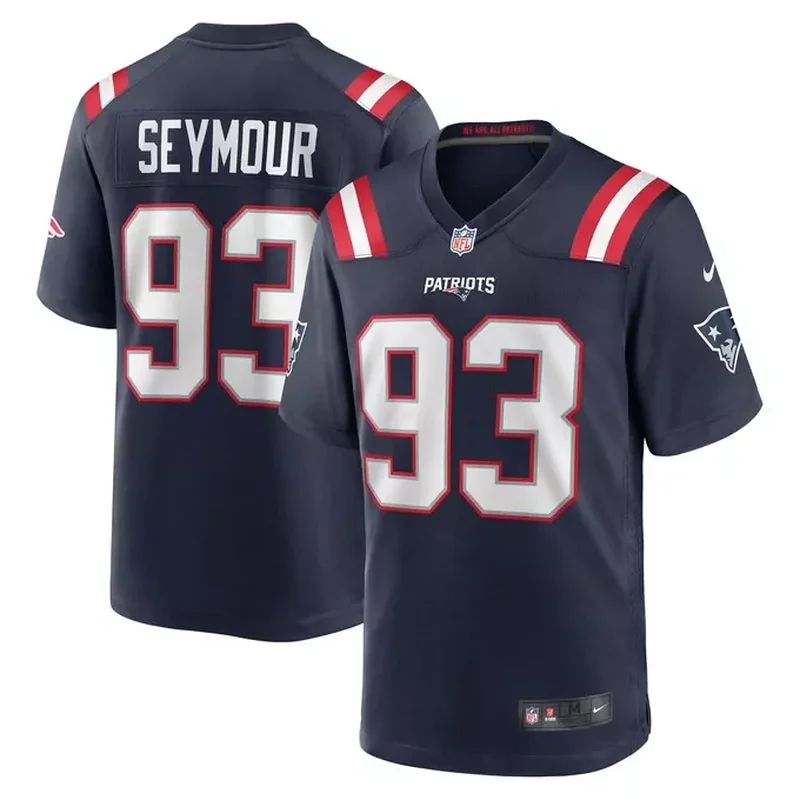 Richard Seymour New England Patriots Retired Player Game Jersey Navy