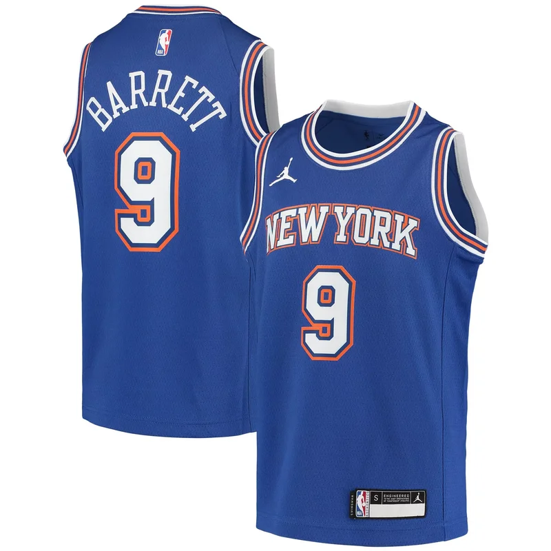 Rj Barrett New York Knicks Jordan Brand 2020/21 Player Jersey - Statement Edition - Blue NBA
