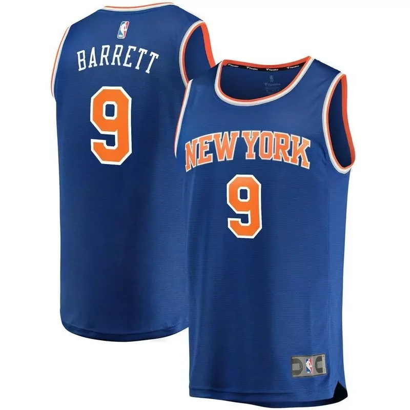 R.j. Barrett New York Knicks NBA Draft First Round Pick Fast Break Jersey Royal Icon 2019