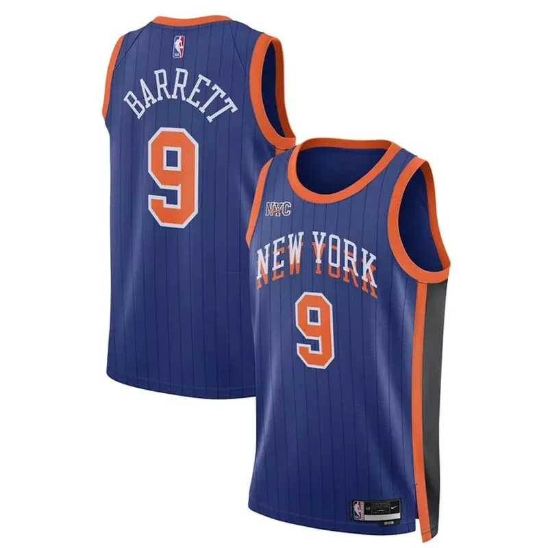 RJ Barrett New York Knicks Unisex 2023/24 Jersey Blue City Edition