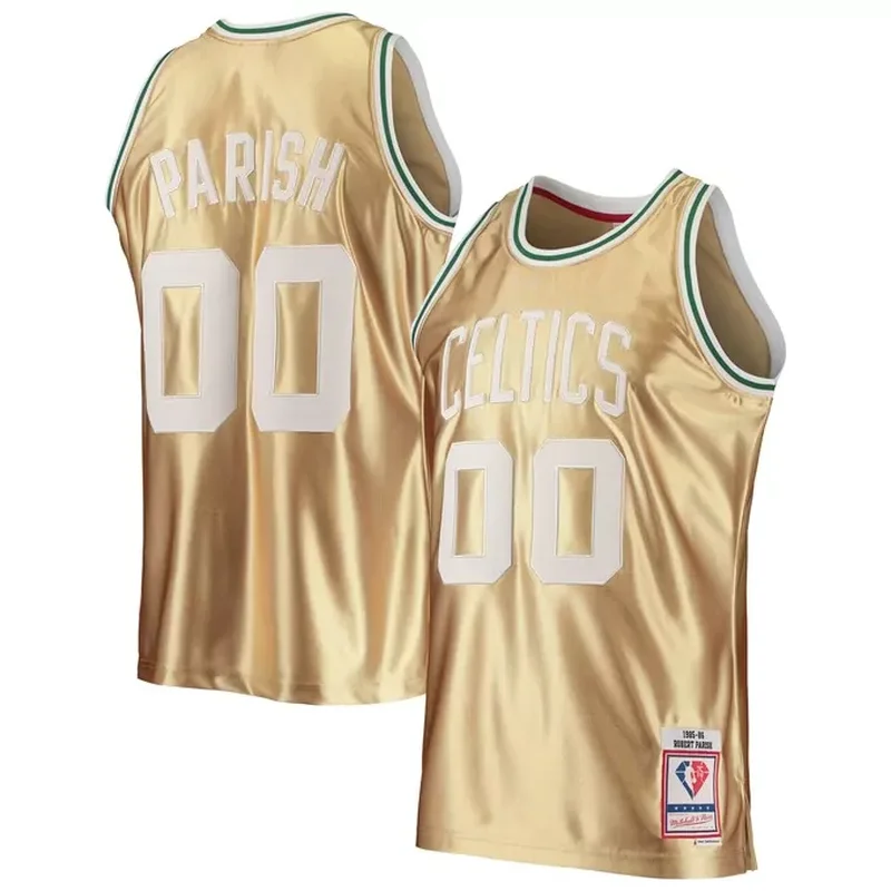 Larry Bird Boston Celtics 75th Anniversary 1985/86 Classics Jersey Gold - Image 2