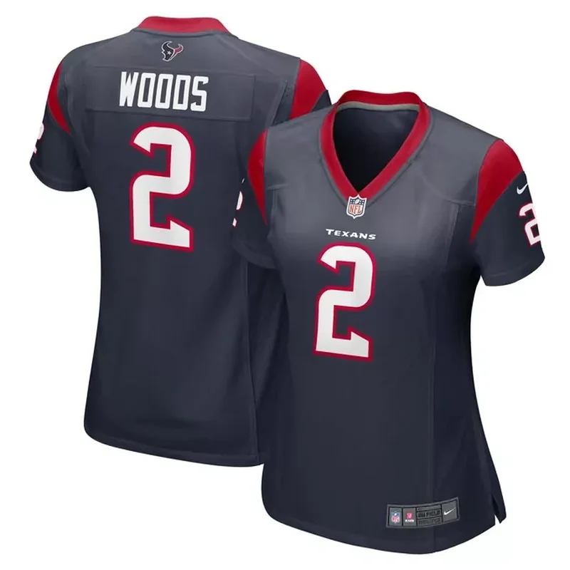 JJ Taylor Houston Texans Womens Team Game Jersey Navy - Image 2