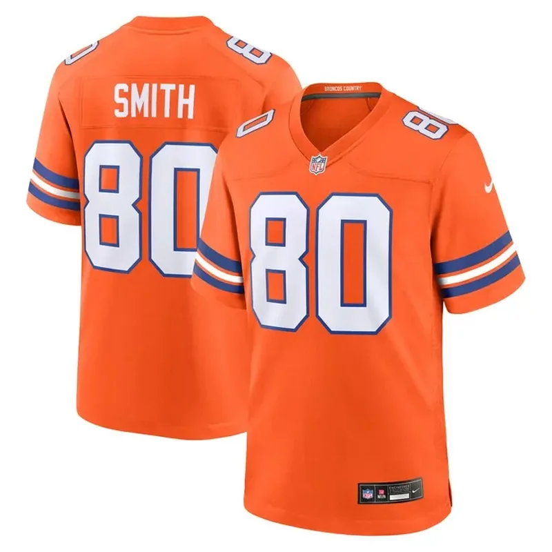Jaleel McLaughlin Denver Broncos Mile High Collection 1977 Throwback Player Game Jersey Orange - Image 2