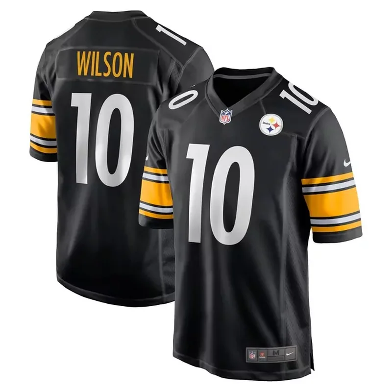 Terry Bradshaw Pittsburgh Steelers Throwback Retired Player Jersey Black - Image 4