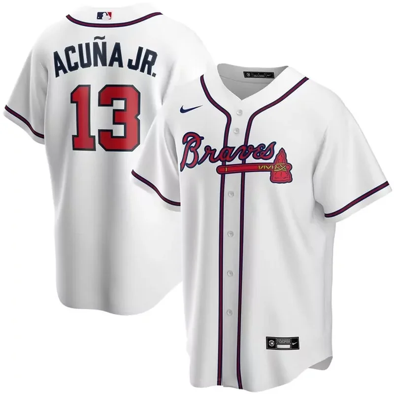 Atlanta Braves Stitches Team V-Neck Jersey Charcoal - Image 4