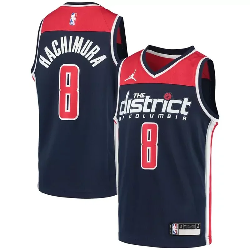 Rui Hachimura Washington Wizards Jordan Brand 2020/21 Player Jersey Statement Edition Navy