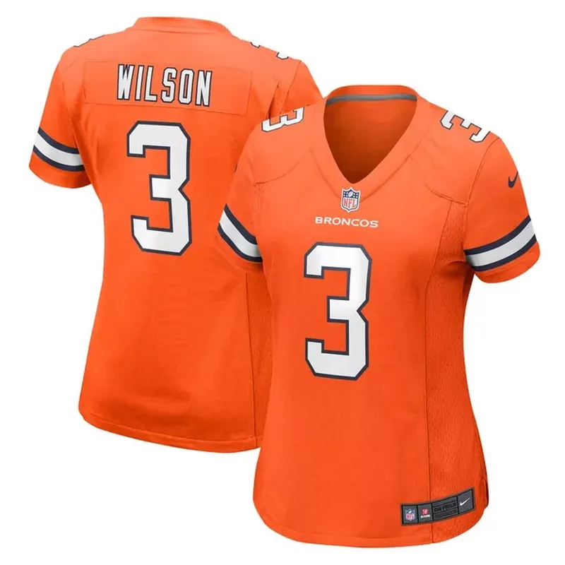 Russell Wilson Denver Broncos Womens Player Game Jersey Orange